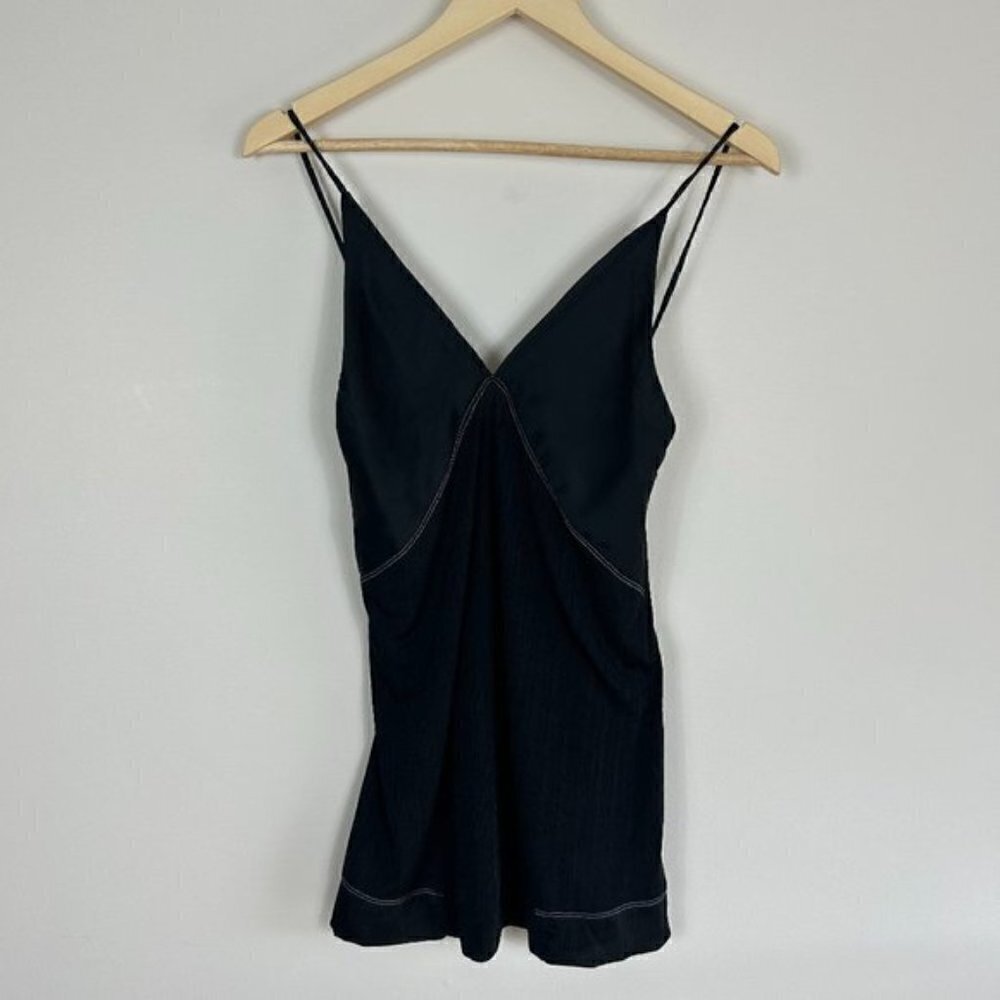 ZARA Black V-Neck Tank Top Size S